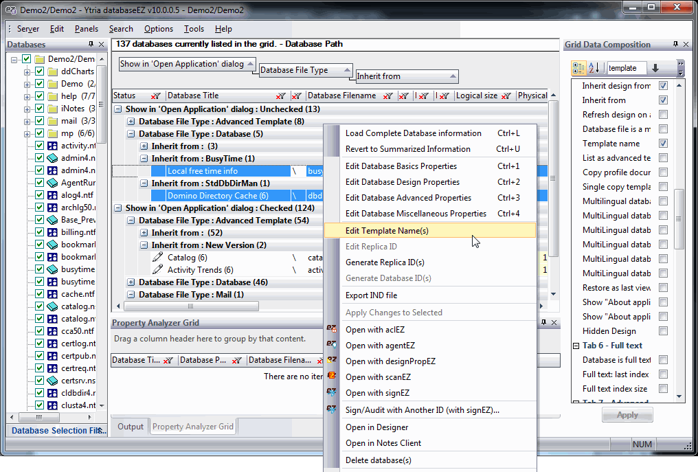 databaseez-main-screen-grouping