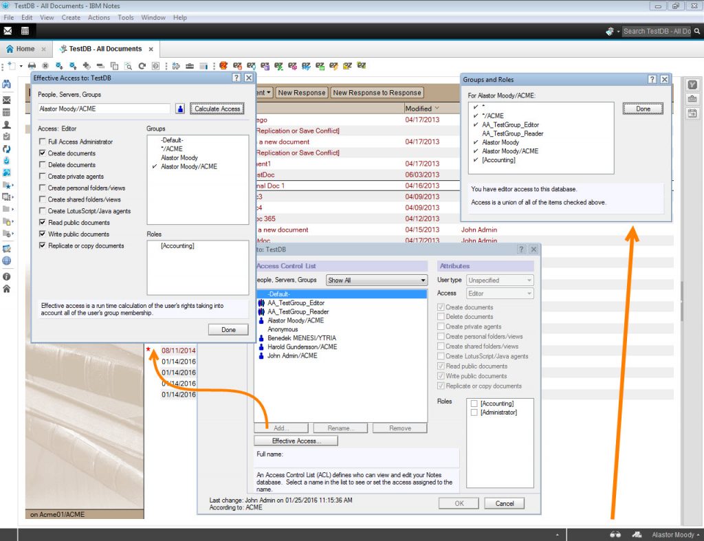 Access rights enigmas explained - ACL access administration