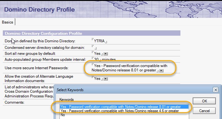 domino directory profile