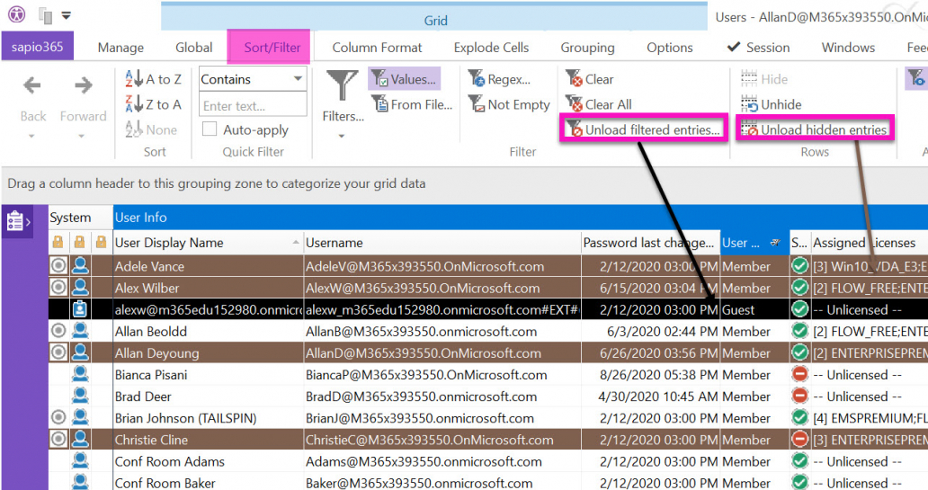 remove filtered and hidden rows