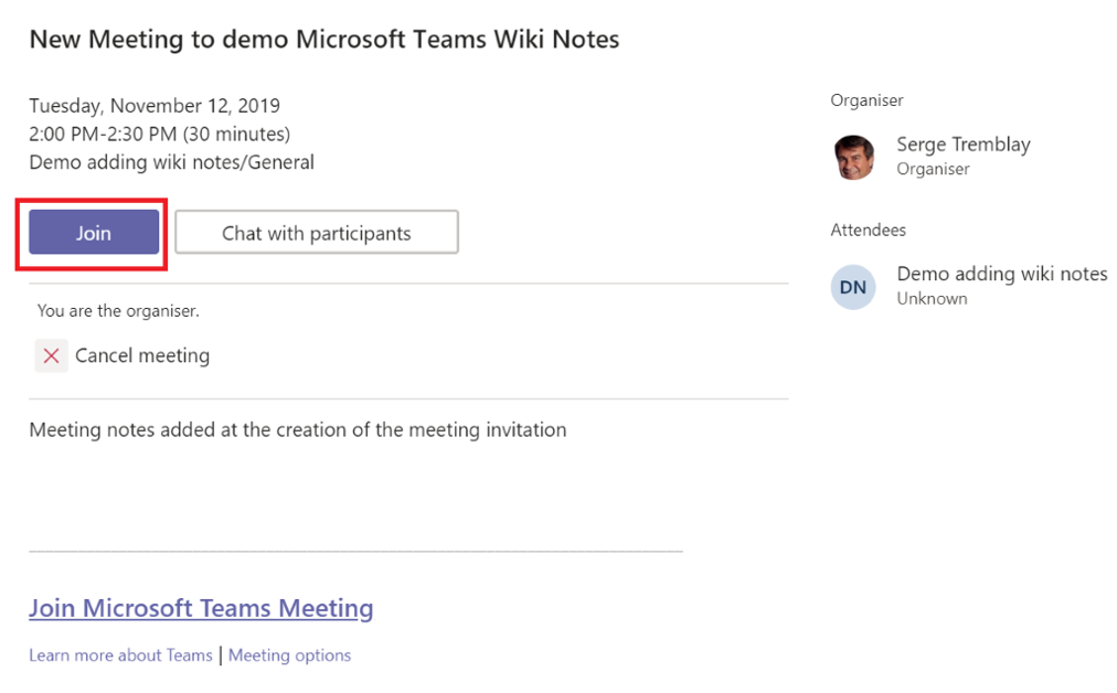 Capture Your Meeting Notes For Microsoft Teams In A Wiki Page