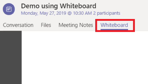 demo using whiteboard