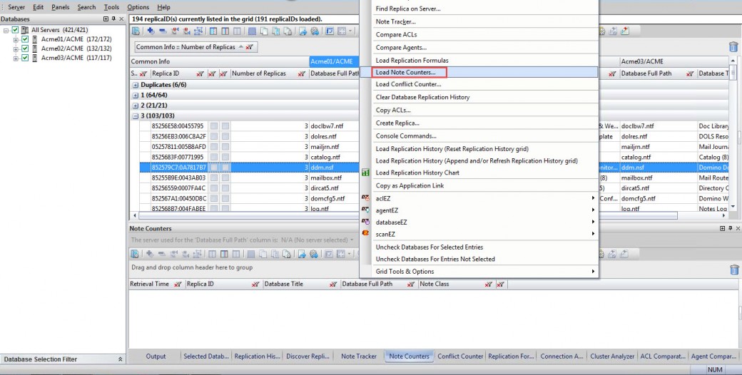 logpost-one-db-selected-ready-to-load-nc