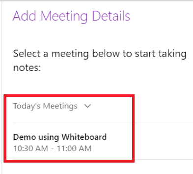 add meeting details