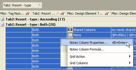 mass modify view column properties