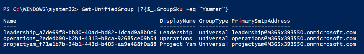 all-yammer-o365-groups-powershell