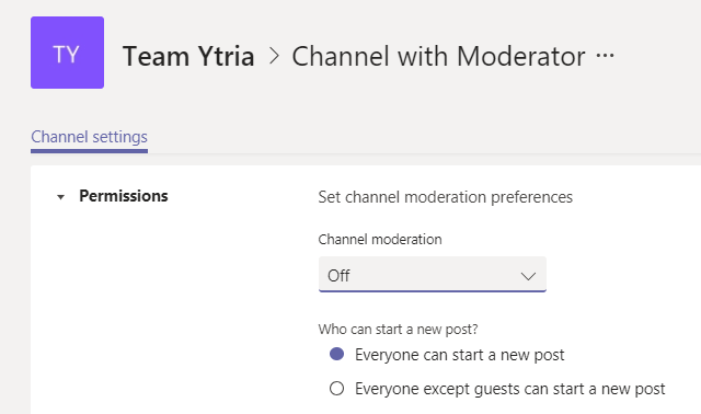 channel with moderator
