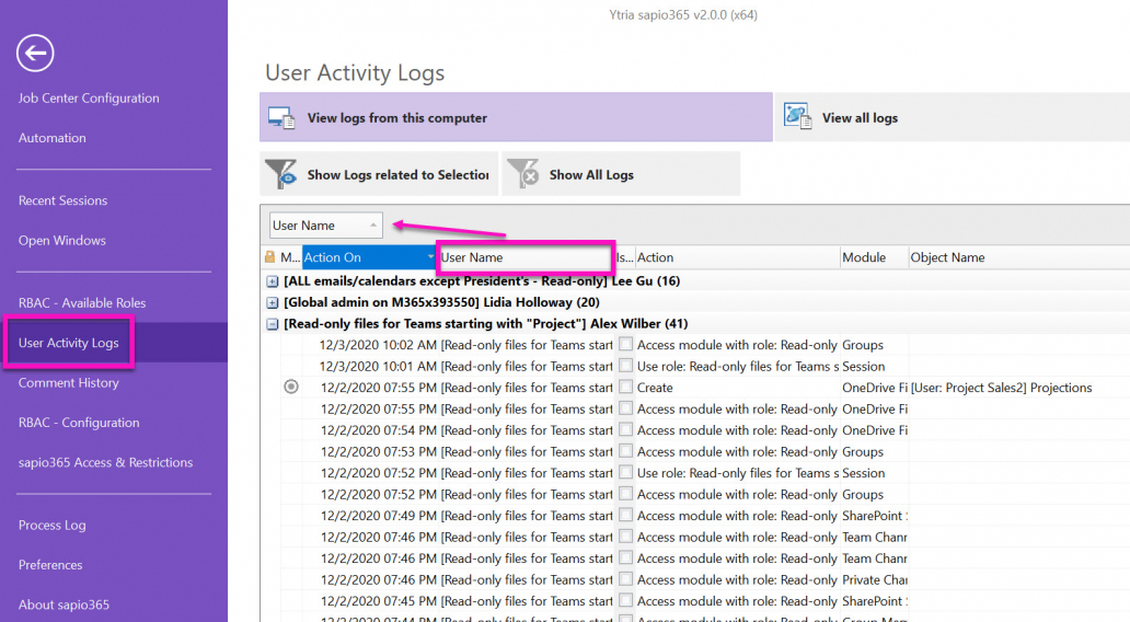 rbac-user-activity-log-sapio365