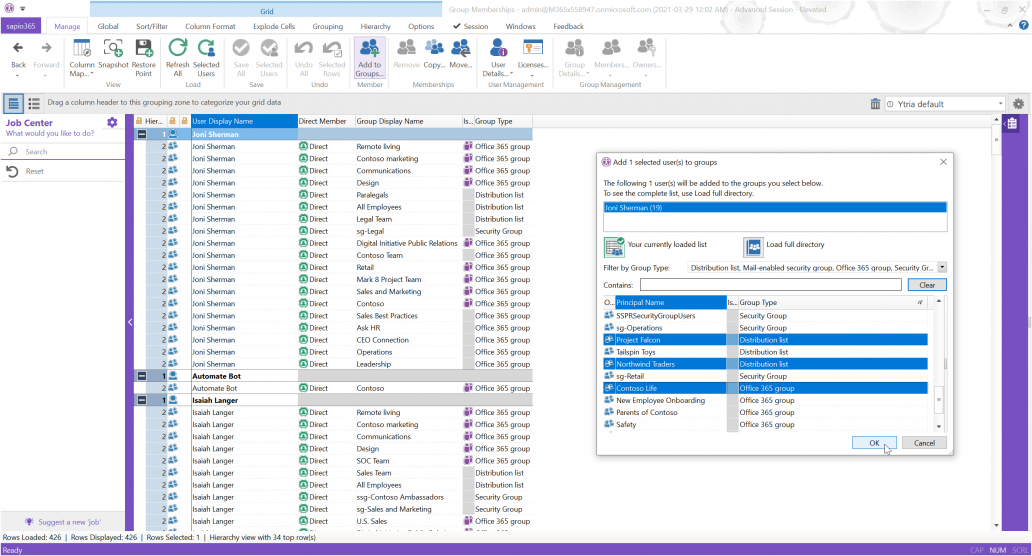 group management Microsoft 365