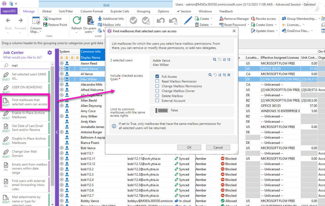 Copy mailbox access and delegates too and save more time in sapio365