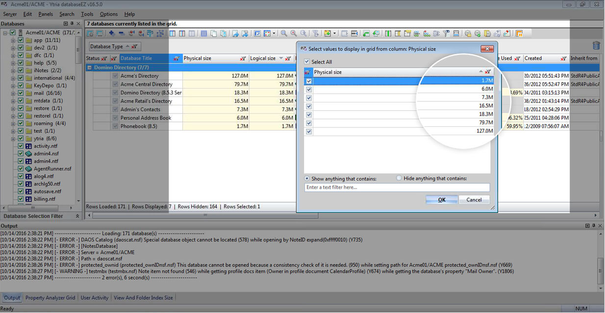 v16-5 flexygrid real value filter